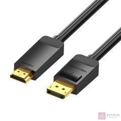   DisplayPort 1.2 to HDMI 1.4 Cable Vention HAGBH 2m, 4K 30Hz (Black)