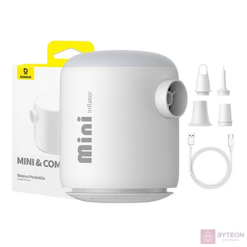 Portable Air Pump Baseus PocketGo (White)