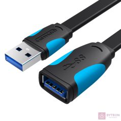 Flat USB 3.0 extender Vention VAS-A13-B150 1.5m Black