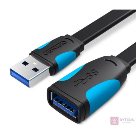 Flat USB 3.0 extender Vention VAS-A13-B100 1m Black