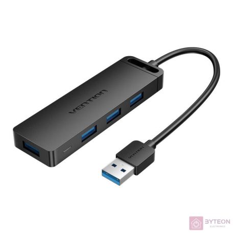 USB 3.0 4-Port Hub with Power Supply Vention CHLBD 0.5m, Black