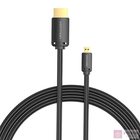 HDMI-D Male to HDMI-A Male 4K HD Cable 2m Vention AGIBH (Black)