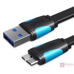   Flat USB 3.0 A to Micro-B cable Vention VAS-A12-B100 1m Black