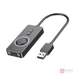 External USB audio card Vention CDRBB 15cm (black)