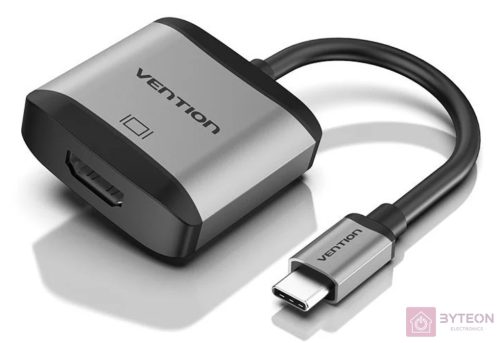 USB-C to USB-C Docking Station, 3x USB3.0, PD 0.15m Vention THAHB, gray