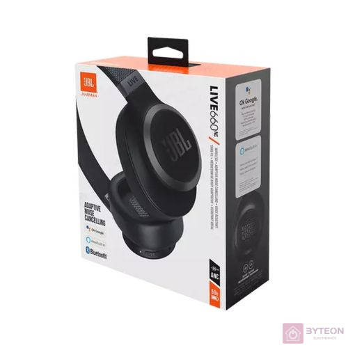 JBL LIVE 660 BTNC BLK Bluetooth aktív zajszűrős fekete fejhallgató