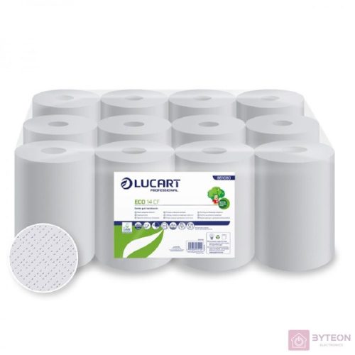 Lucart Eco 14CF belsőmag adagolású 2 rétegű 12tek/csomag tekercses kéztörlő