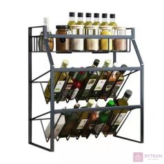 Iris KT-009-BK fémfűszertartó polc
