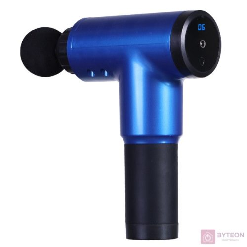 Iris KT-011-BL kék masszázs pisztoly 4 adapterrel