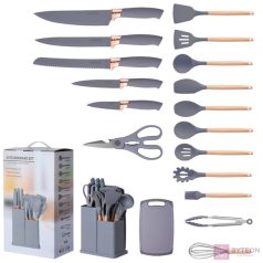 Iris KT-017-GY szürke 19db-os konyhai eszköz készlet