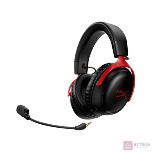 HyperX Cloud III Wireless fekete-piros gamer headset