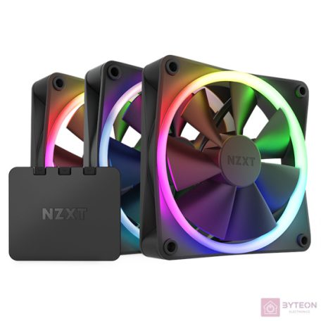 NZXT 120 mm Aer RGB 3 Triple fekete hűtőventilátor