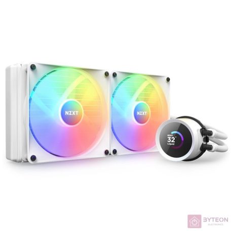 NZXT Kraken 280 280mm 2x140mm fehér vízhűtéses processzor hűtő