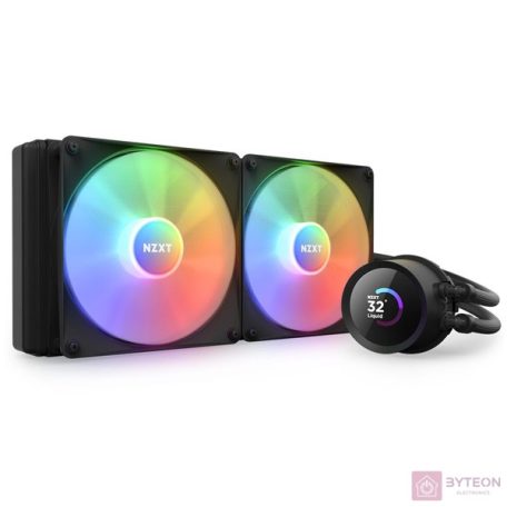 NZXT Kraken 280 280mm 2x140mm fekete vízhűtéses processzor hűtő