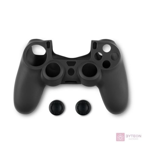 Spartan Gear PS4 kontroller szilikon skin fekete + thumb grips
