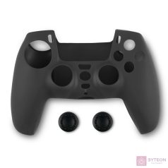  Spartan Gear PS5 kontroller szilikon skin fekete + thumb grips