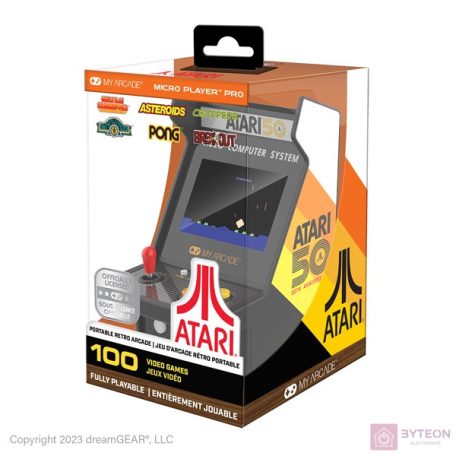 My Arcade DGUNL-7013 Atari Micro Player Pro Portable Retro Arcade 6.75" Hordotható Játékkonzol