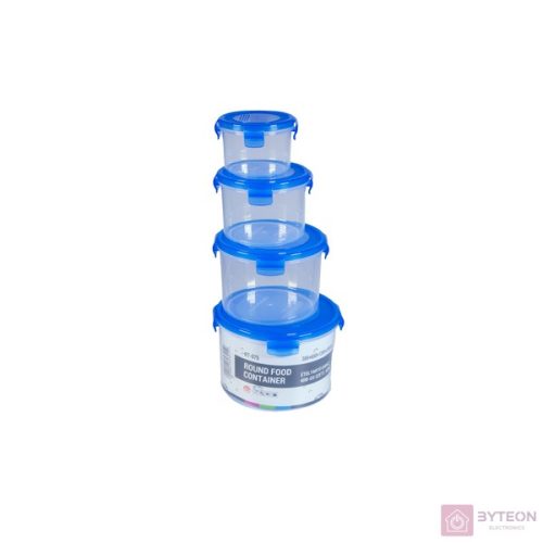 TOO KT-075 4db-os 300+650+1200+2000ml-es kerek alakú ételtároló doboz szett