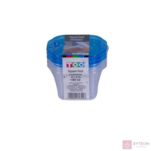 TOO KT-076 3db-os 280ml-es téglalap alakú ételtároló doboz szett