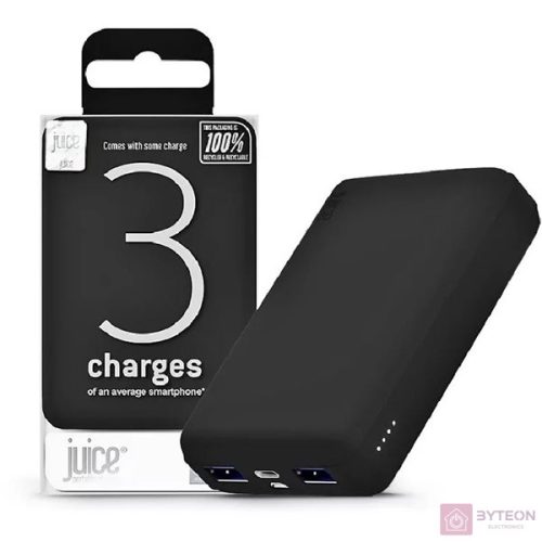 Juice JUI-PBANK-3-ECO-BLK ECO 3 10000mAh 15W fekete power bank