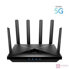   CUDY P5 AX3000 WIFI 6 5G CPE dual nanoSIM Gigabit LAN MESH fekete router