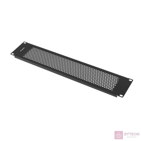 Lanberg AK-1412-B 19" 2U fekete fém hálós/perforált vakpanel