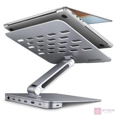 AXAGON HMC-STND ALU laptop állvány dokkoló állomással