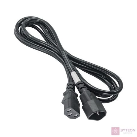KAB Akyga AK-PC-03C Extension tápkábel C13 / C14 - 1.8m