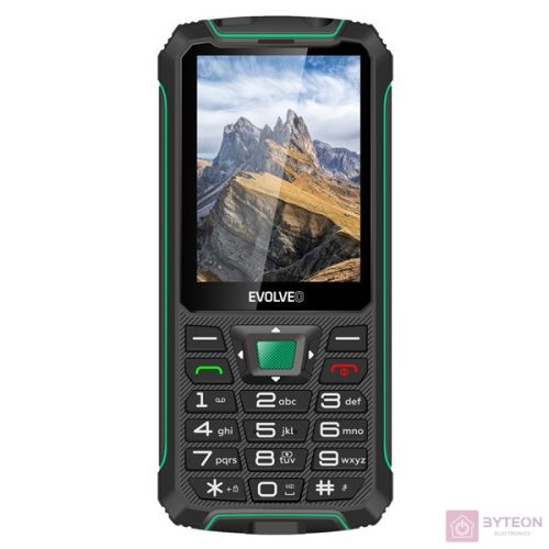 EVOLVEO Strongphone W4 2,8" DualSIM fekete/zöld mobiltelefon