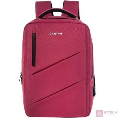   Canyon BPE-5 15,6" notebook poliészter hátizsák rózsaszín-fekete