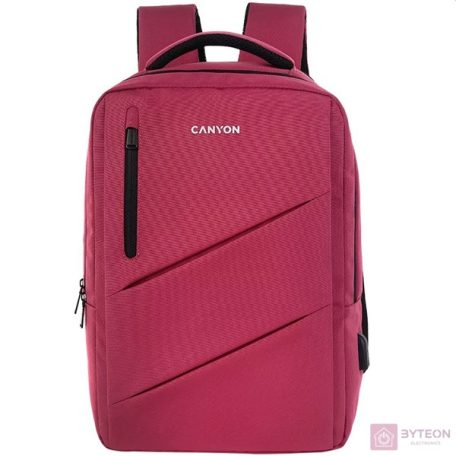 Canyon BPE-5 15,6" notebook poliészter hátizsák rózsaszín-fekete