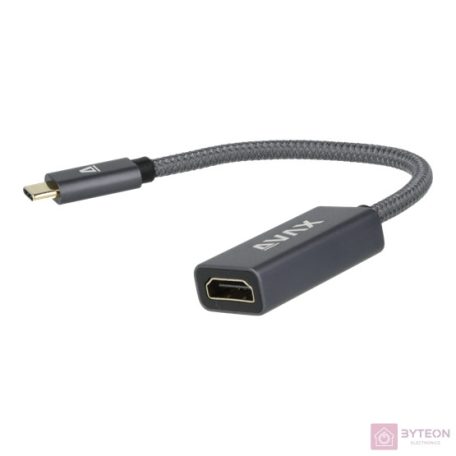 AVAX AD903 PRIME Type C-HDMI 2.0 4K/60Hz sodorszálas adapter
