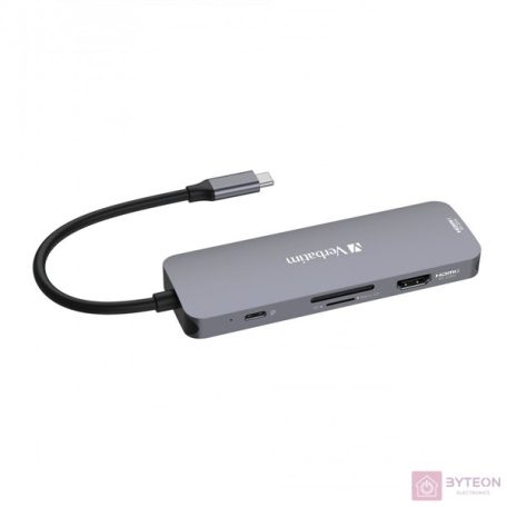 Verbatim 32151 USB-C Pro Multiport CMH-08 8in1 ezüst HUB