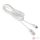 AVAX CB620 CREAMY+ USB A-Type C 2.4A, 1,5m fehér-rózsaarany gyorstöltő kábel