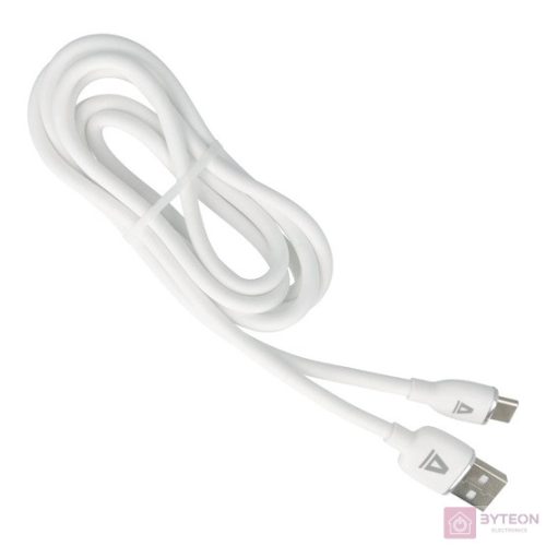 AVAX CB621 CREAMY+ USB A-Type C 2.4A, 1,5m fehér-ezüst gyorstöltő kábel