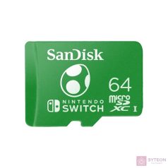   Sandisk 64B SD micro Nintendo Switch (SDXC Class 10 UHS-I) memória kártya