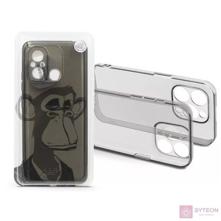 Haffner HF239144 Xiaomi Redmi 12C Gray Monkey átlátszó szilikon hátlap