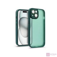   Haffner HF239564 Apple iPhone 15 Variete sötétzöld hátlap kameravédő peremmel, lencsevédő üveggel