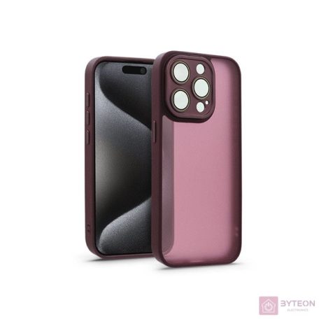 Haffner HF241055 Apple iPhone 15 Pro Variete bíbor hátlap kameravédő peremmel, lencsevédő üveggel