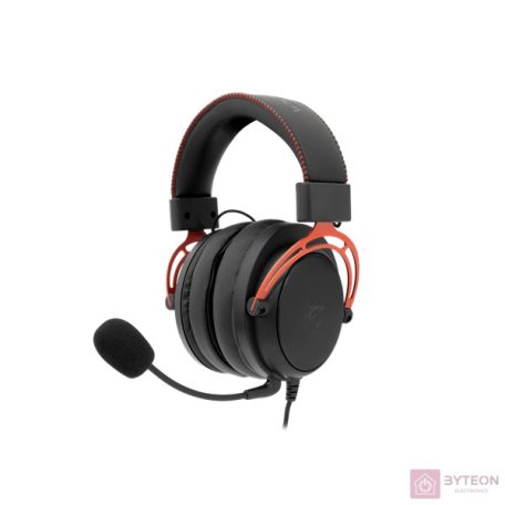 White Shark GORILLA GH-2341B/R fekete/piros gamer fejhallgató