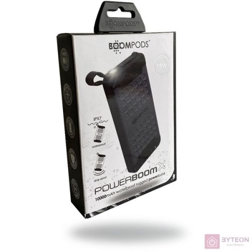 Boompods Powerboom X Waterproof szürke 10 000 mAh vízálló powerbank