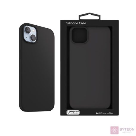 NextOne IPH-14MAX-MAGCASE-BLACK iPhone 14 Plus fekete szilikon MagSafe hátlap