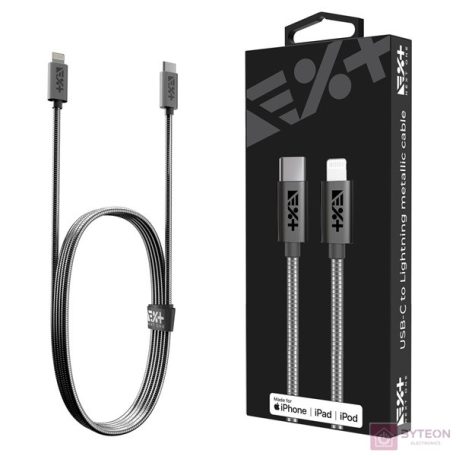 NextOne LGHT-USBC-MET-SG 1,2m USB C-Lightning metál asztroszürke kábel