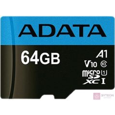   ADATA microSDHC 64GB Premier (Class10, UHS-I U1 A1) R/W: 85/25 MB/s SD adapterrel