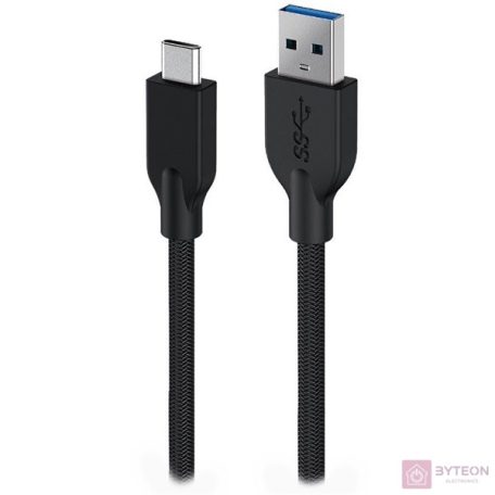 Genius ACC-A2CC-3A 1,5m fekete adat- és töltőkábel