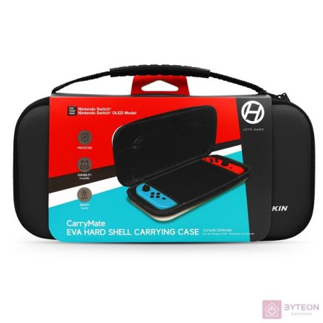 Hyperkin CarryMate EVA Nintendo Switch/Switch OLED/Switch Lite Fekete erősített utazótok