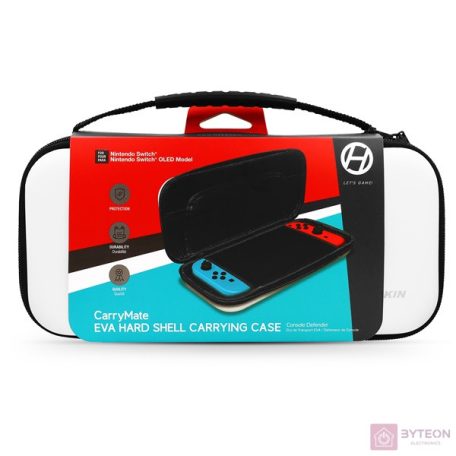 Hyperkin CarryMate EVA Nintendo Switch/Switch OLED/Switch Lite Fehér erősített utazótok
