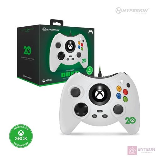 Hyperkin Duke Xbox Series|One/Windows 11|10 fehér 20.Évf. Xbox liszenszelt vezetékes kontroller