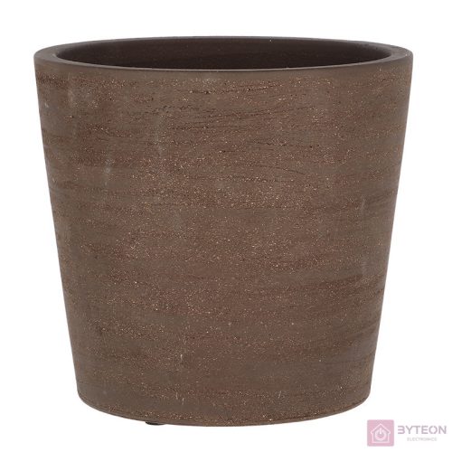 Terrakotta virágcserép, sötétbarna, 25 cm átmérőjű