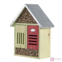 Rovarhotel tisztító kefével, cink tetővel, 31 x 33 cm